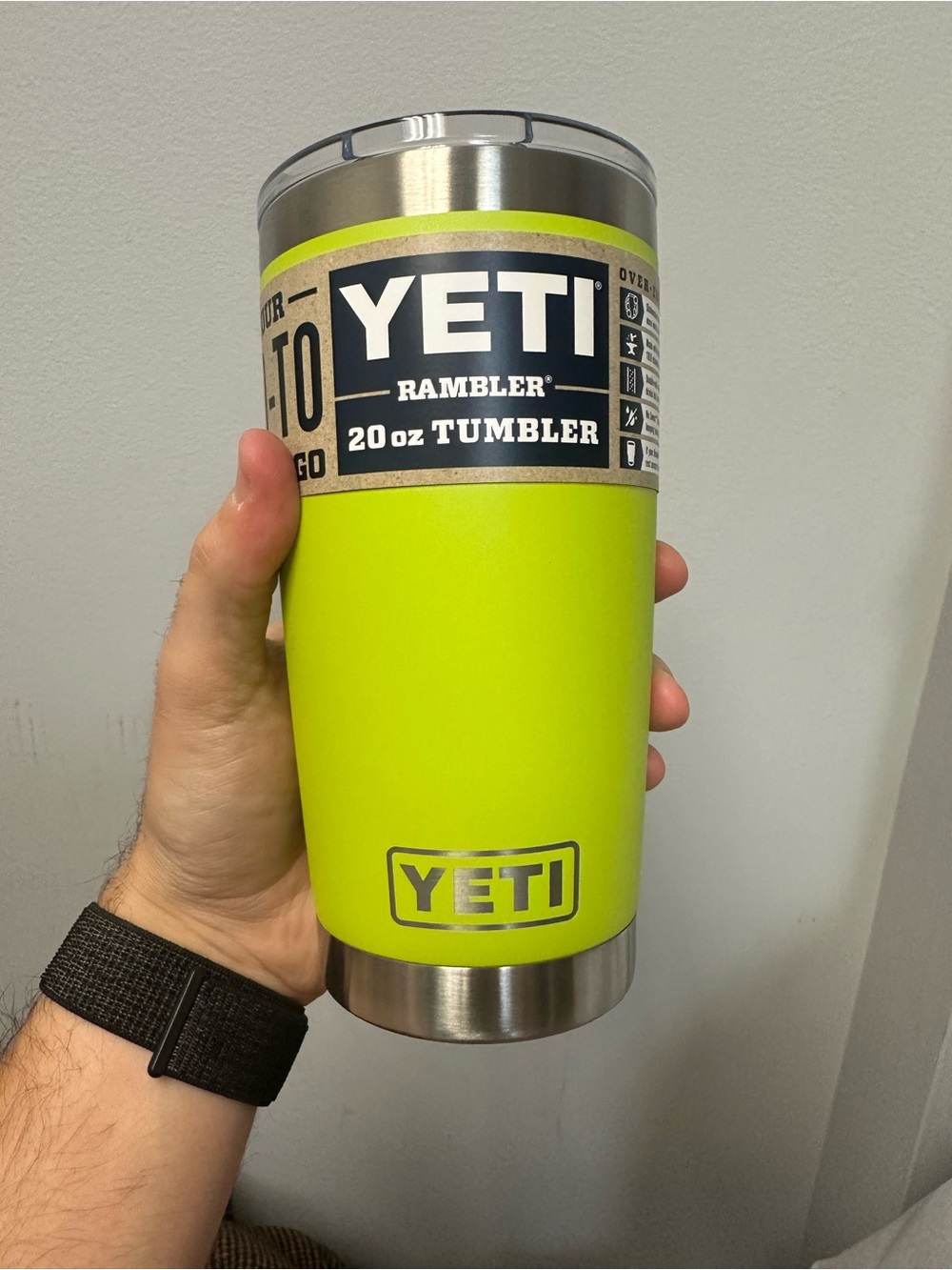 Yeti 20oz chartreuse tumbler